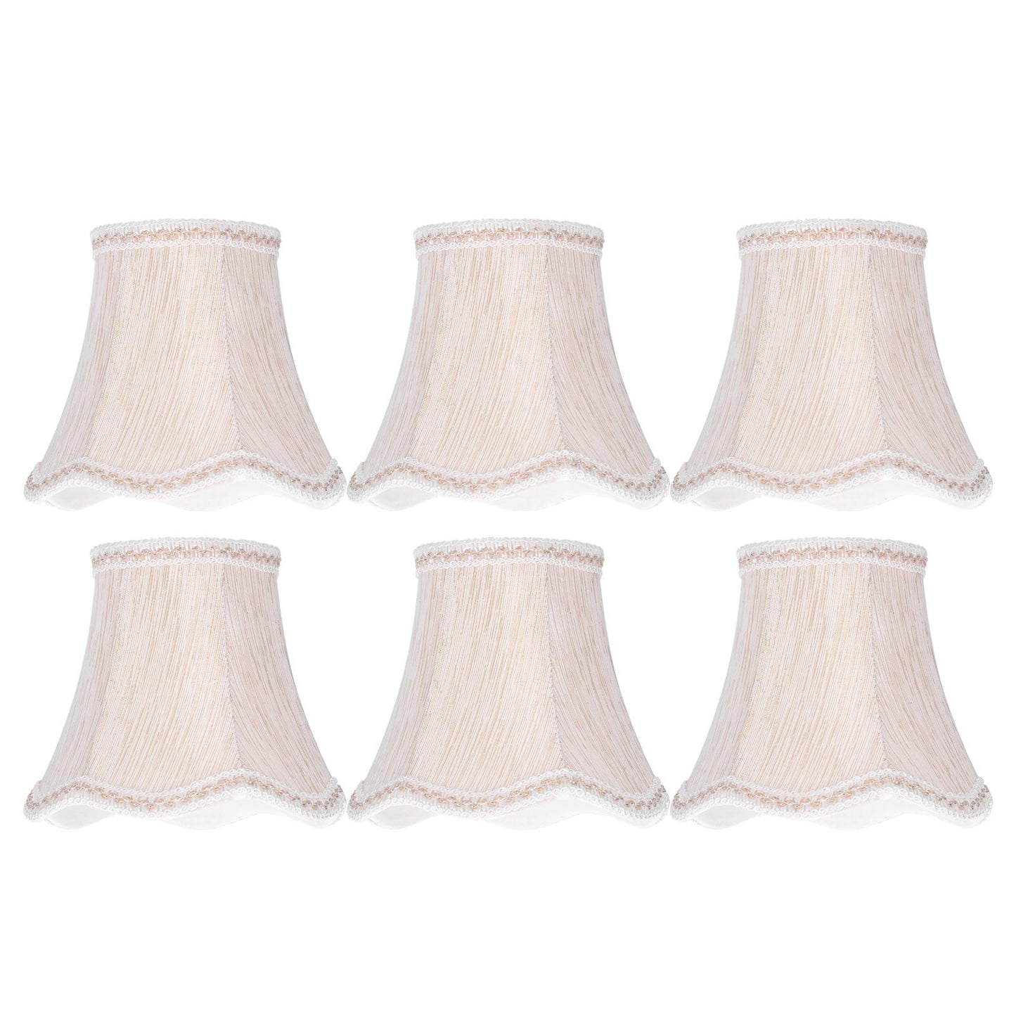 6Pcs European Style Lampshade Cloth Lamp Shade Chandelier Wall Light Cloth Cover for Lighting