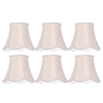 6Pcs European Style Lampshade Cloth Lamp Shade Chandelier Wall Light Cloth Cover for Lighting
