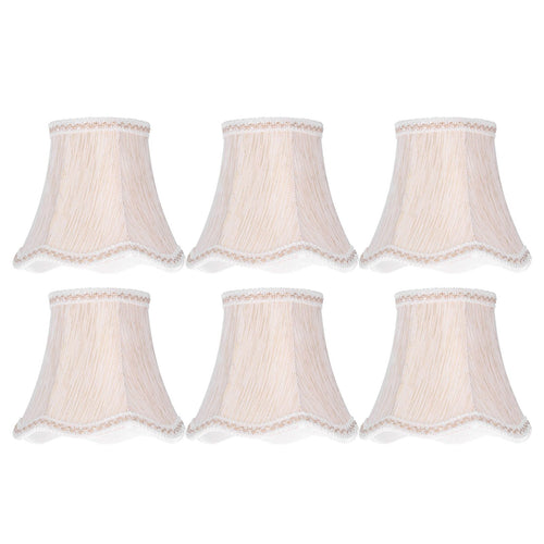 6Pcs European Style Lampshade Cloth Lamp Shade Chandelier Wall Light Cloth Cover for Lighting