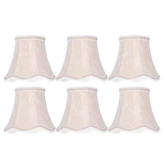 6Pcs European Style Lampshade Cloth Lamp Shade Chandelier Wall Light Cloth Cover for Lighting