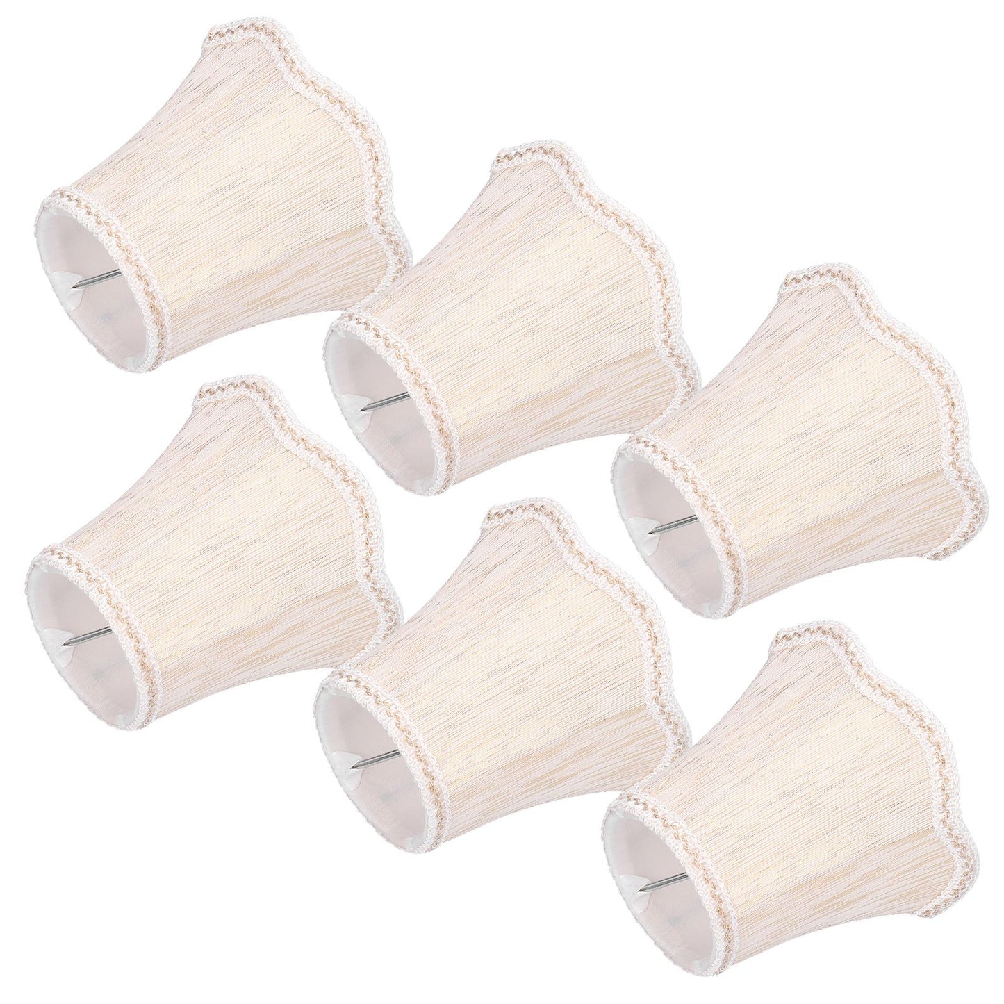 6Pcs European Style Lampshade Cloth Lamp Shade Chandelier Wall Light Cloth Cover for Lighting