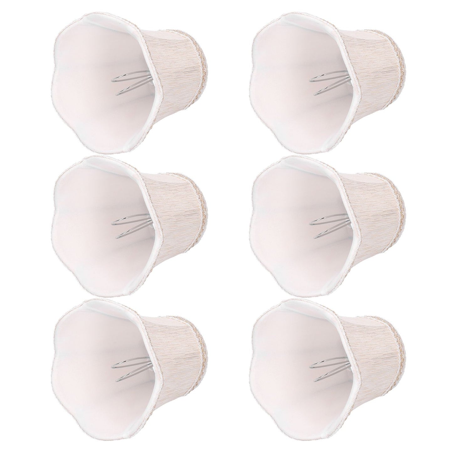 6Pcs European Style Lampshade Cloth Lamp Shade Chandelier Wall Light Cloth Cover for Lighting