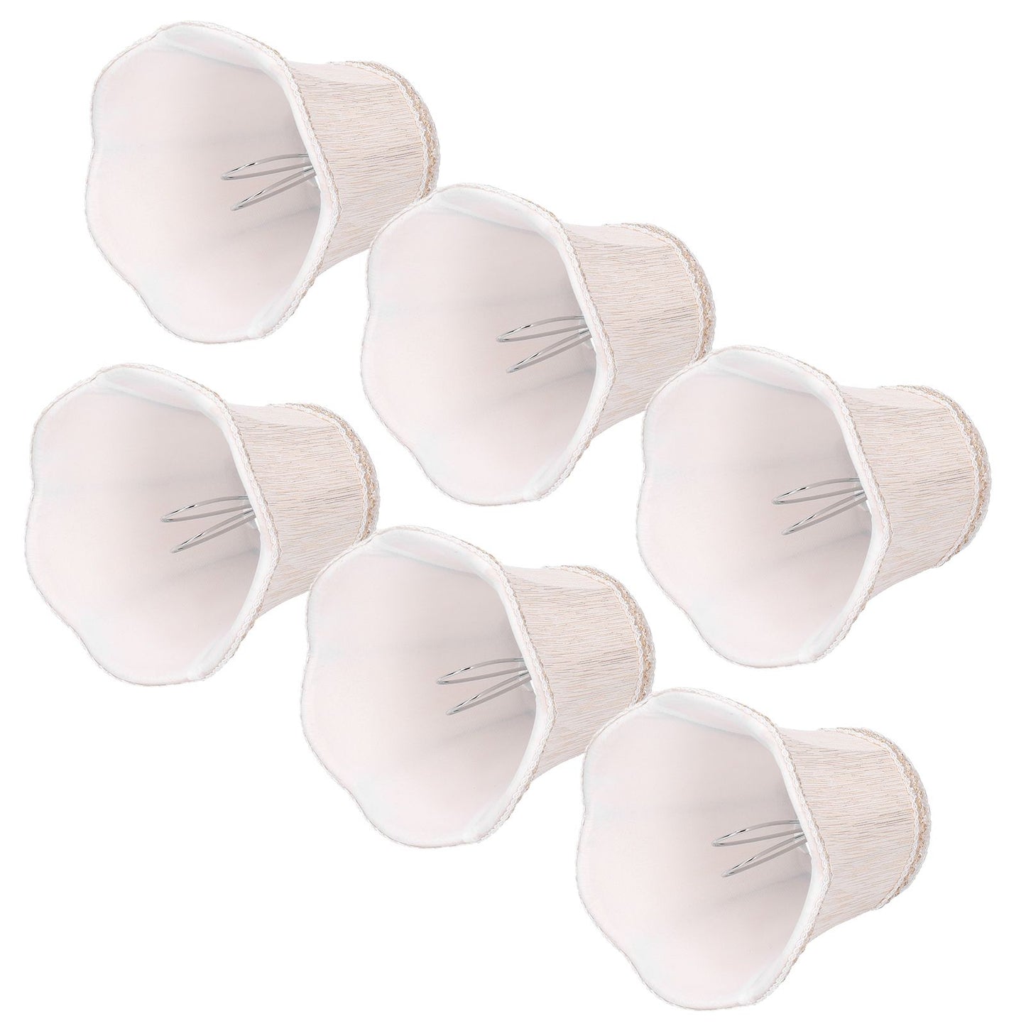 6Pcs European Style Lampshade Cloth Lamp Shade Chandelier Wall Light Cloth Cover for Lighting