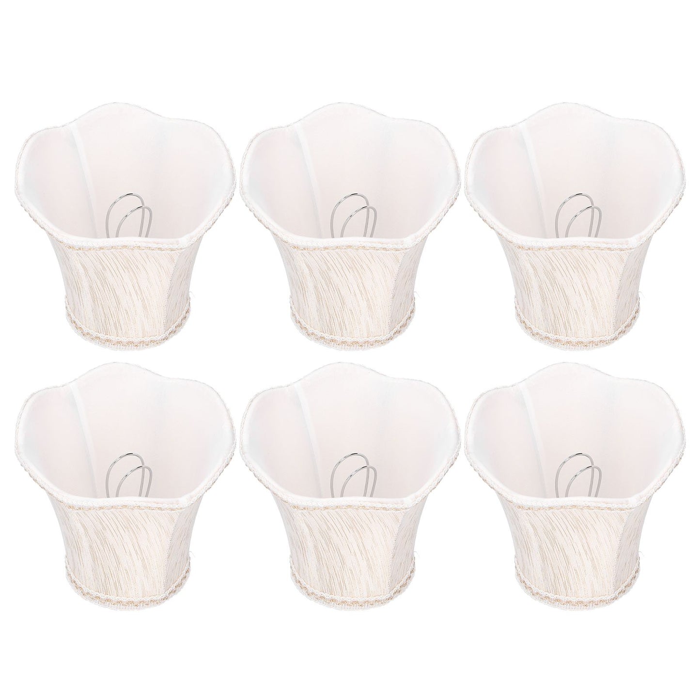 6Pcs European Style Lampshade Cloth Lamp Shade Chandelier Wall Light Cloth Cover for Lighting