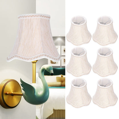 6Pcs European Style Lampshade Cloth Lamp Shade Chandelier Wall Light Cloth Cover for Lighting