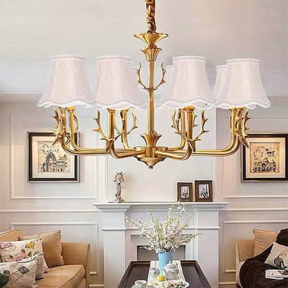 6Pcs European Style Lampshade Cloth Lamp Shade Chandelier Wall Light Cloth Cover for Lighting
