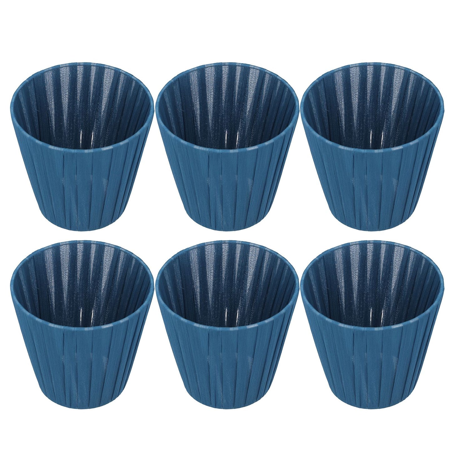 6PCS Modern Simple Lampshade Cloth Lampshade for Crystal Clip On Chandelier Wall Lamp Blue
