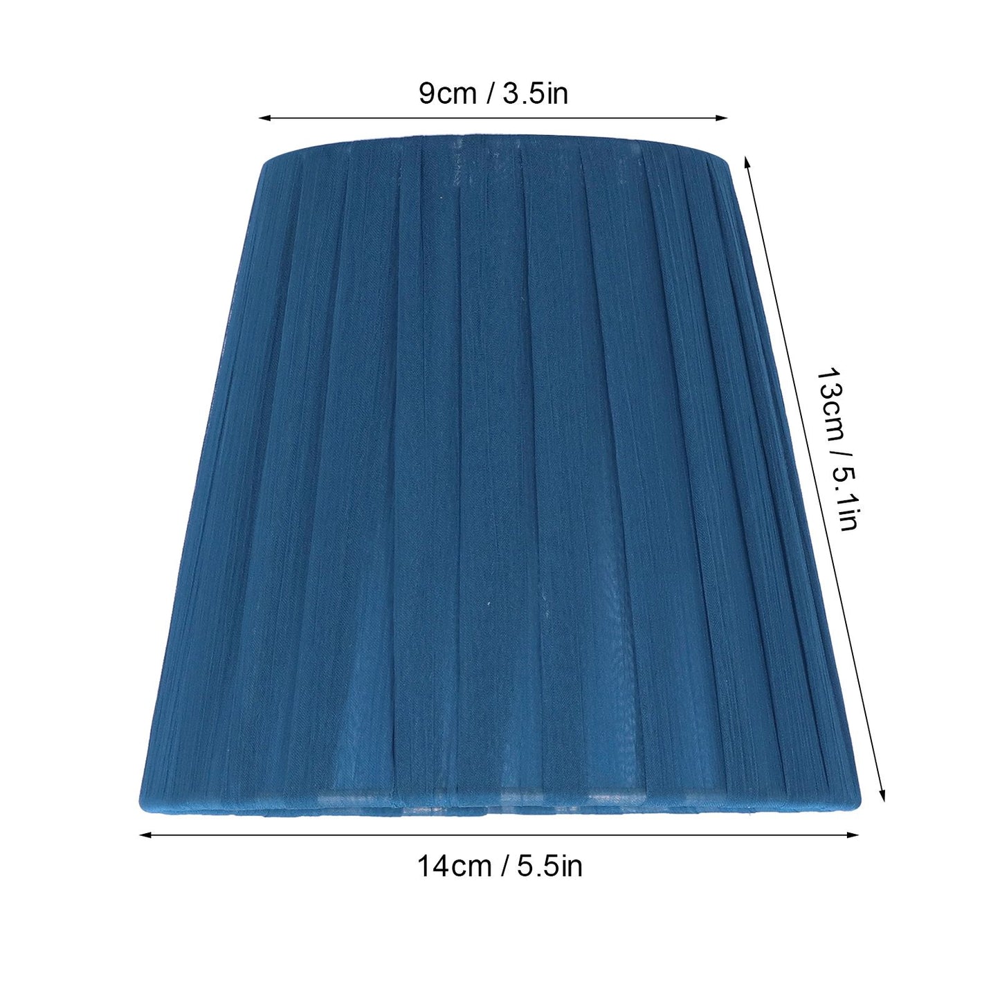 6PCS Modern Simple Lampshade Cloth Lampshade for Crystal Clip On Chandelier Wall Lamp Blue
