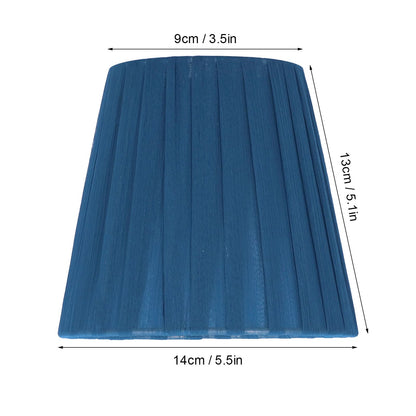 6PCS Modern Simple Lampshade Cloth Lampshade for Crystal Clip On Chandelier Wall Lamp Blue