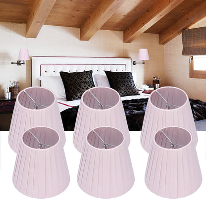6pcs Chandelier Cloth Lampshade Wall Lamp Clip On Cover Shades Modern Simple Decoration for Home