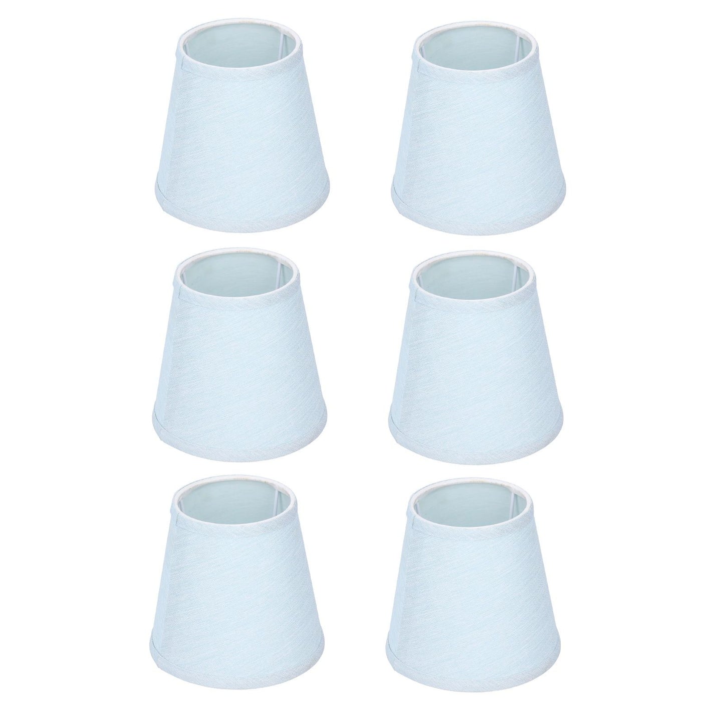 6pcs Sky Blue Cloth Lampshade Wall Lamp Cover Shades Modern Simple Decoration for E14 Screw Chandelier