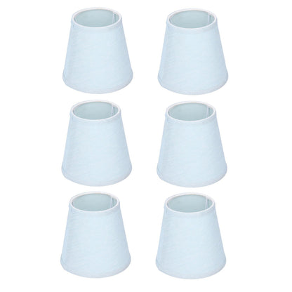 6pcs Sky Blue Cloth Lampshade Wall Lamp Cover Shades Modern Simple Decoration for E14 Screw Chandelier