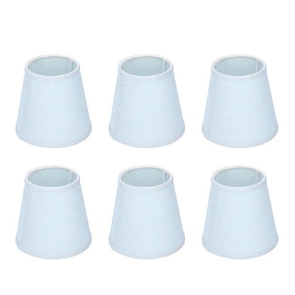 6pcs Sky Blue Cloth Lampshade Wall Lamp Cover Shades Modern Simple Decoration for E14 Screw Chandelier