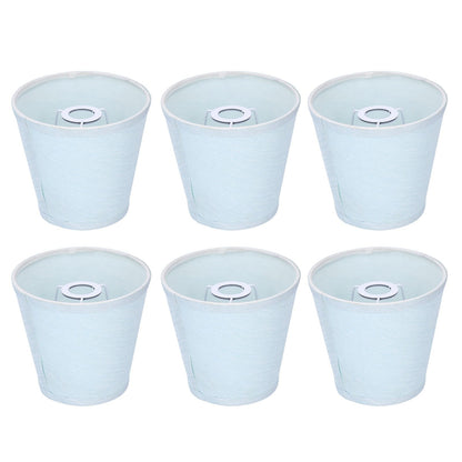 6pcs Sky Blue Cloth Lampshade Wall Lamp Cover Shades Modern Simple Decoration for E14 Screw Chandelier