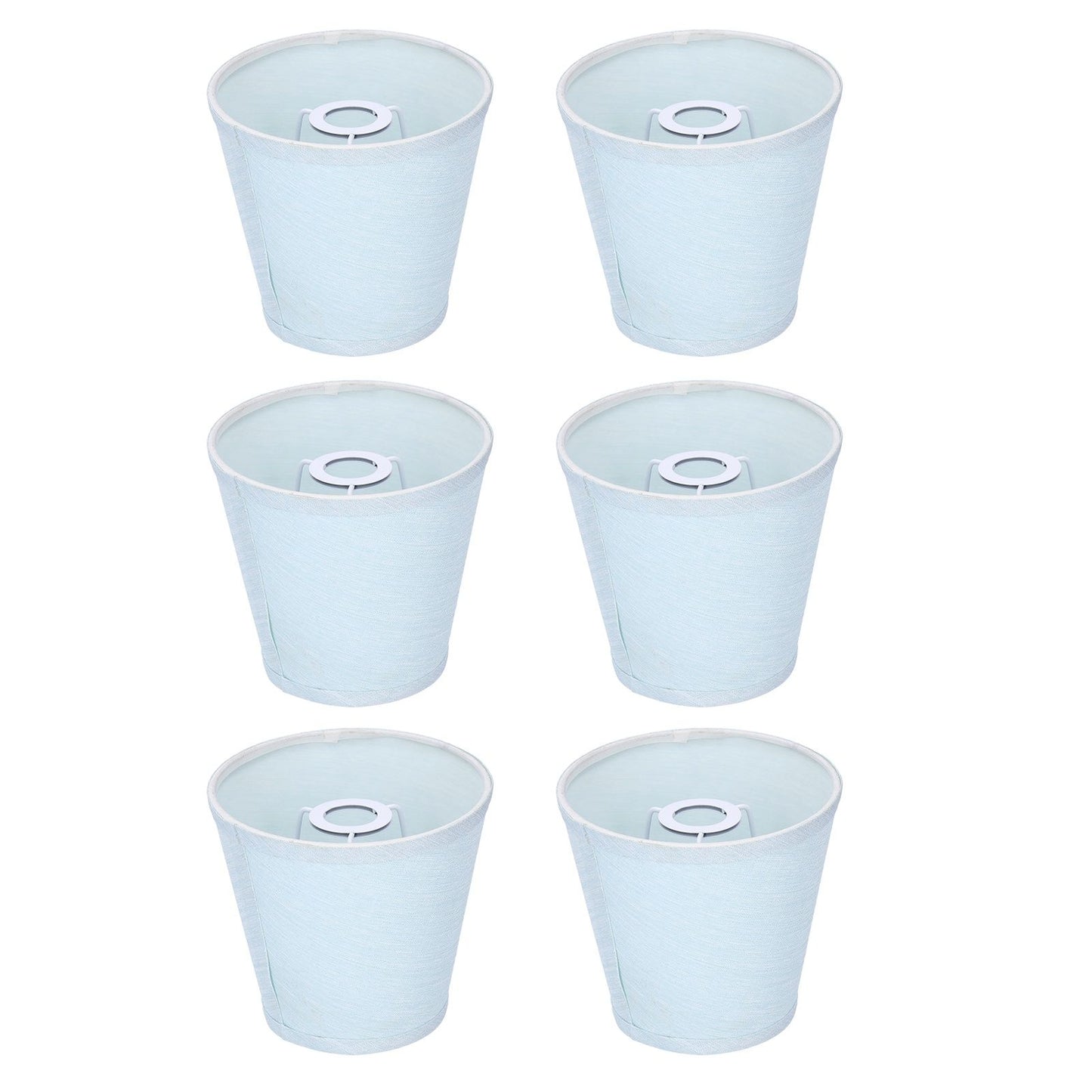 6pcs Sky Blue Cloth Lampshade Wall Lamp Cover Shades Modern Simple Decoration for E14 Screw Chandelier