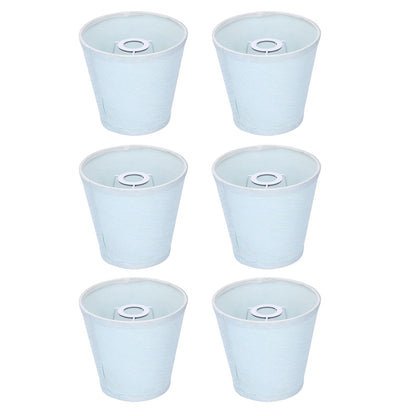 6pcs Sky Blue Cloth Lampshade Wall Lamp Cover Shades Modern Simple Decoration for E14 Screw Chandelier