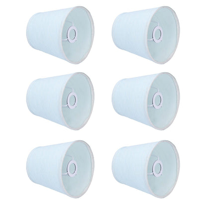 6pcs Sky Blue Cloth Lampshade Wall Lamp Cover Shades Modern Simple Decoration for E14 Screw Chandelier