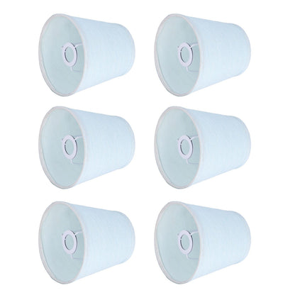 6pcs Sky Blue Cloth Lampshade Wall Lamp Cover Shades Modern Simple Decoration for E14 Screw Chandelier