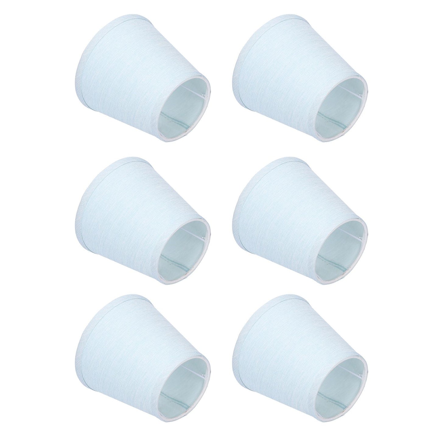 6pcs Sky Blue Cloth Lampshade Wall Lamp Cover Shades Modern Simple Decoration for E14 Screw Chandelier