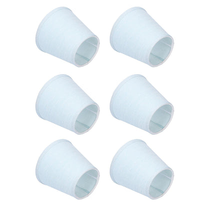 6pcs Sky Blue Cloth Lampshade Wall Lamp Cover Shades Modern Simple Decoration for E14 Screw Chandelier