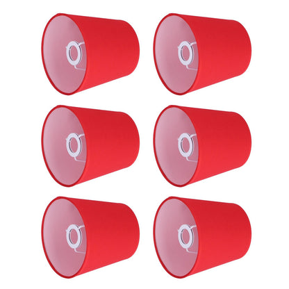 6Pcs Lampshade Modern Simple Cloth Art Inner Film Pendant Wall Light Shade Cover for Lamps E14