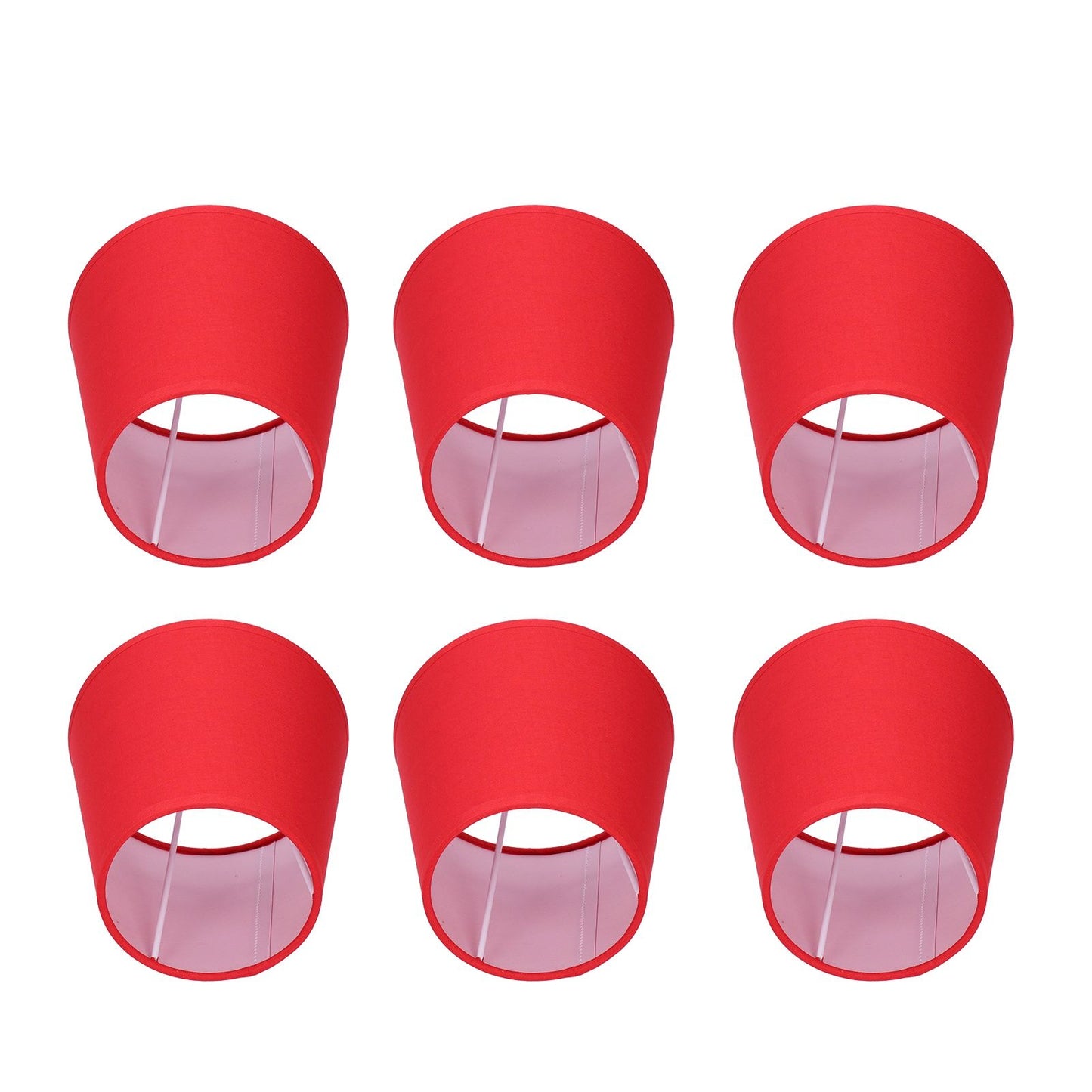6Pcs Lampshade Modern Simple Cloth Art Inner Film Pendant Wall Light Shade Cover for Lamps E14