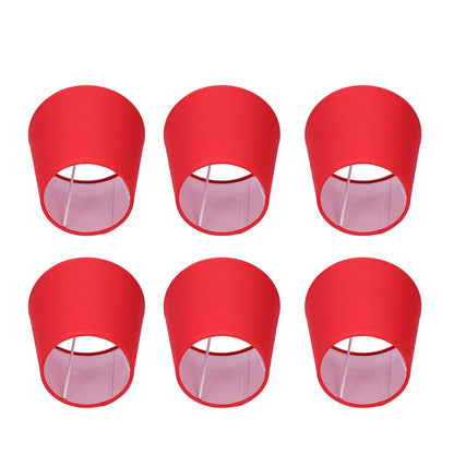 6Pcs Lampshade Modern Simple Cloth Art Inner Film Pendant Wall Light Shade Cover for Lamps E14