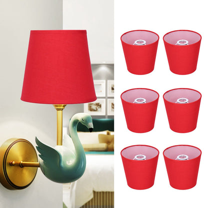 6Pcs Lampshade Modern Simple Cloth Art Inner Film Pendant Wall Light Shade Cover for Lamps E14