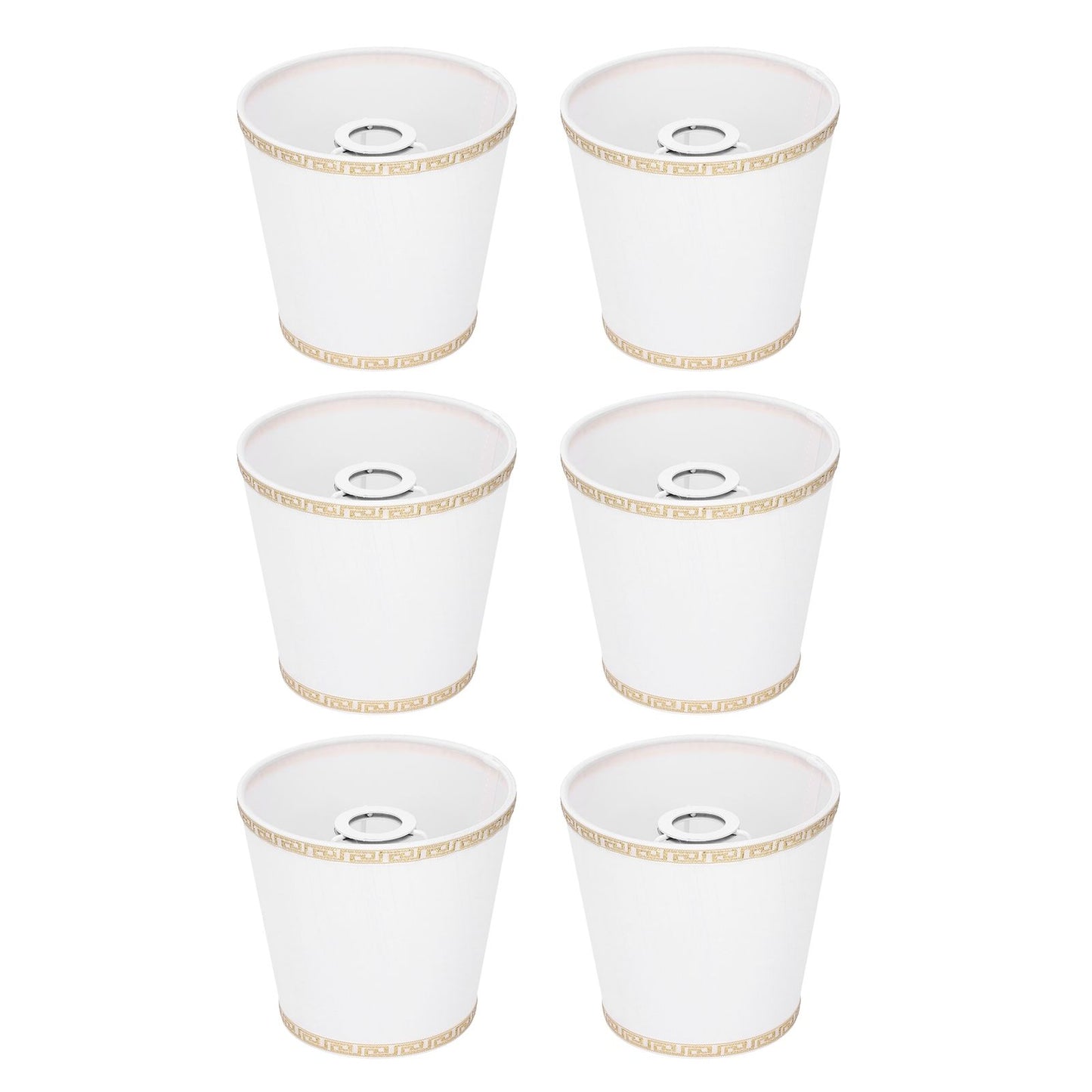 6Pcs European Style Lampshade Cover for Chandelier Wall Light W/E14 Interface Lamp Base Round Mouth Mount