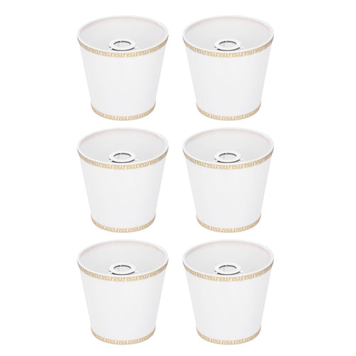 6Pcs European Style Lampshade Cover for Chandelier Wall Light W/E14 Interface Lamp Base Round Mouth Mount