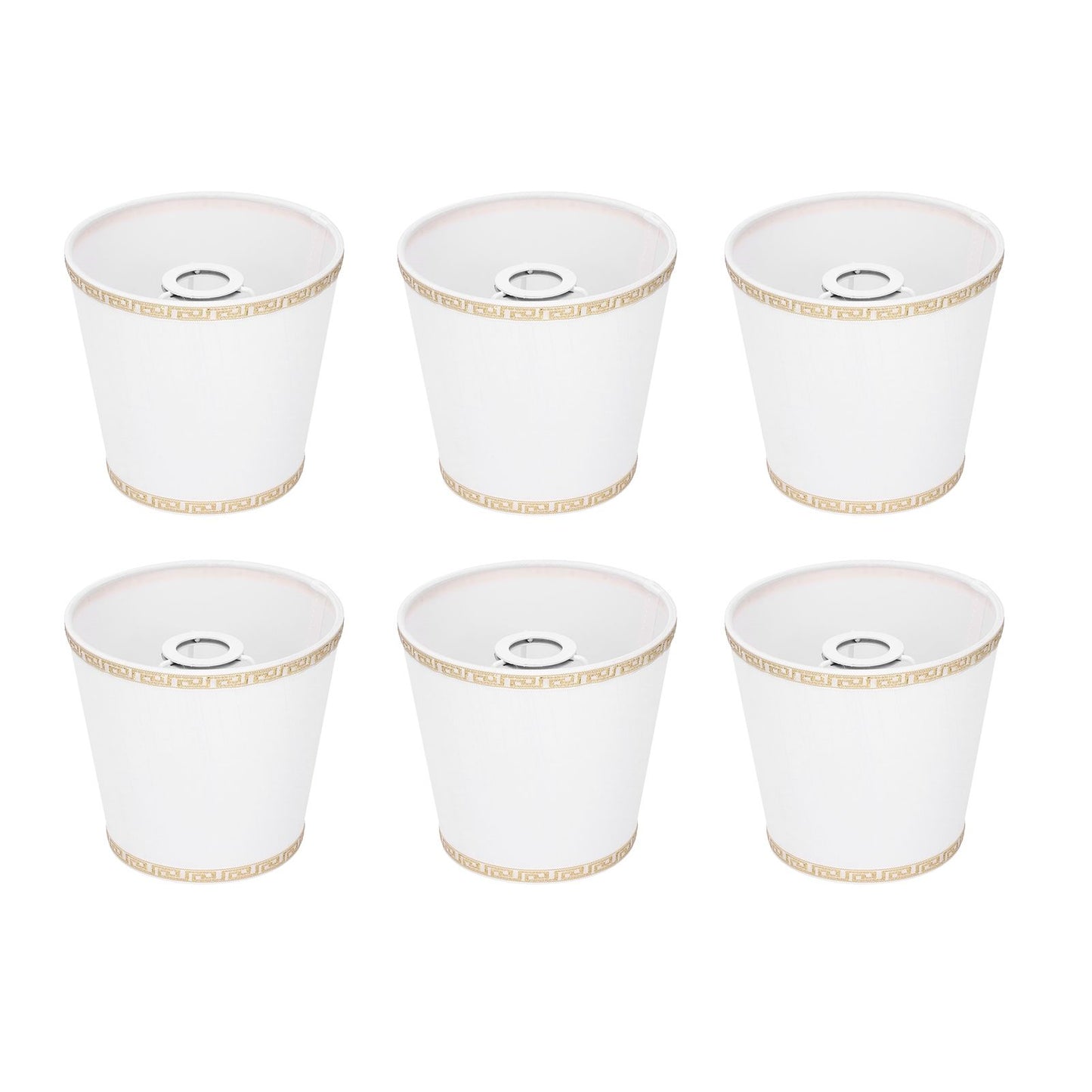 6Pcs European Style Lampshade Cover for Chandelier Wall Light W/E14 Interface Lamp Base Round Mouth Mount
