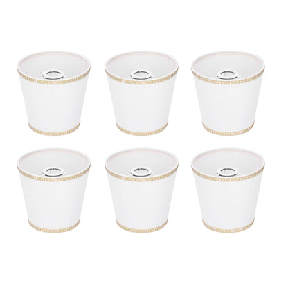 6Pcs European Style Lampshade Cover for Chandelier Wall Light W/E14 Interface Lamp Base Round Mouth Mount