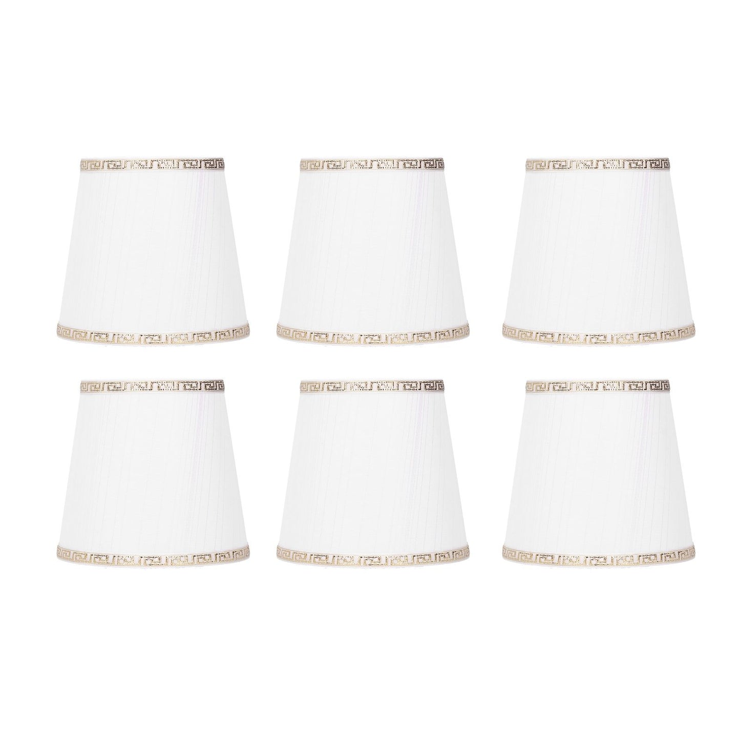 6Pcs European Style Lampshade Cover for Chandelier Wall Light W/E14 Interface Lamp Base Round Mouth Mount