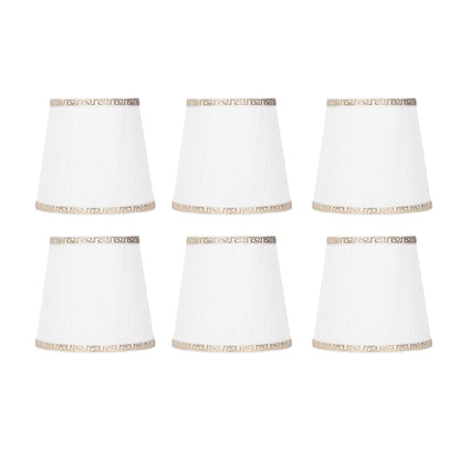 6Pcs European Style Lampshade Cover for Chandelier Wall Light W/E14 Interface Lamp Base Round Mouth Mount
