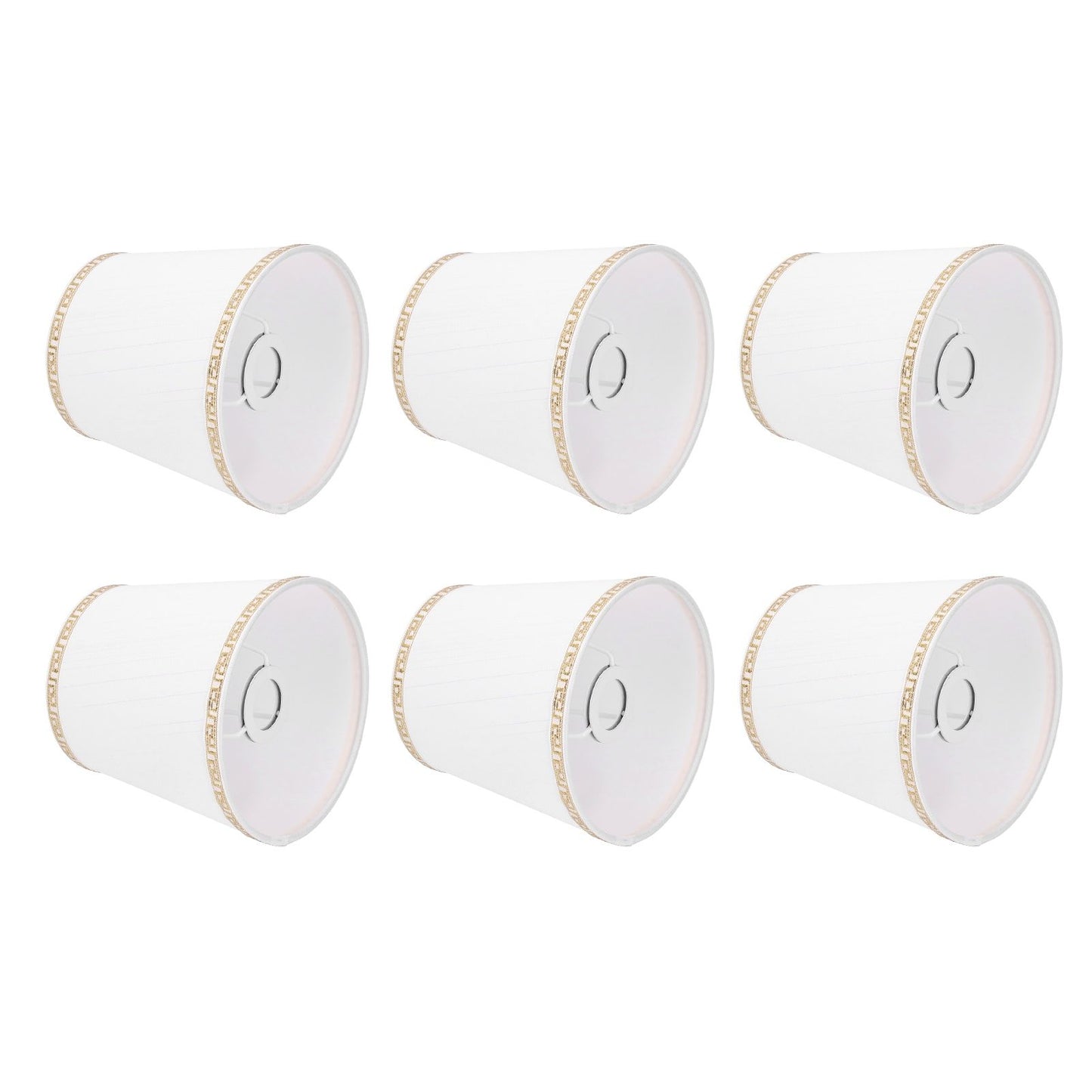 6Pcs European Style Lampshade Cover for Chandelier Wall Light W/E14 Interface Lamp Base Round Mouth Mount