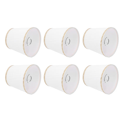 6Pcs European Style Lampshade Cover for Chandelier Wall Light W/E14 Interface Lamp Base Round Mouth Mount