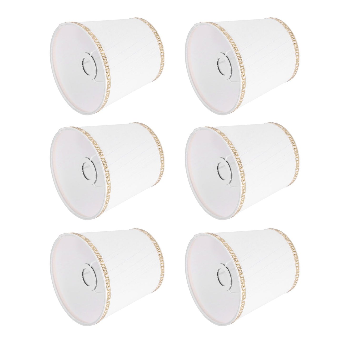 6Pcs European Style Lampshade Cover for Chandelier Wall Light W/E14 Interface Lamp Base Round Mouth Mount