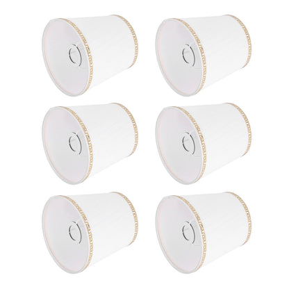 6Pcs European Style Lampshade Cover for Chandelier Wall Light W/E14 Interface Lamp Base Round Mouth Mount