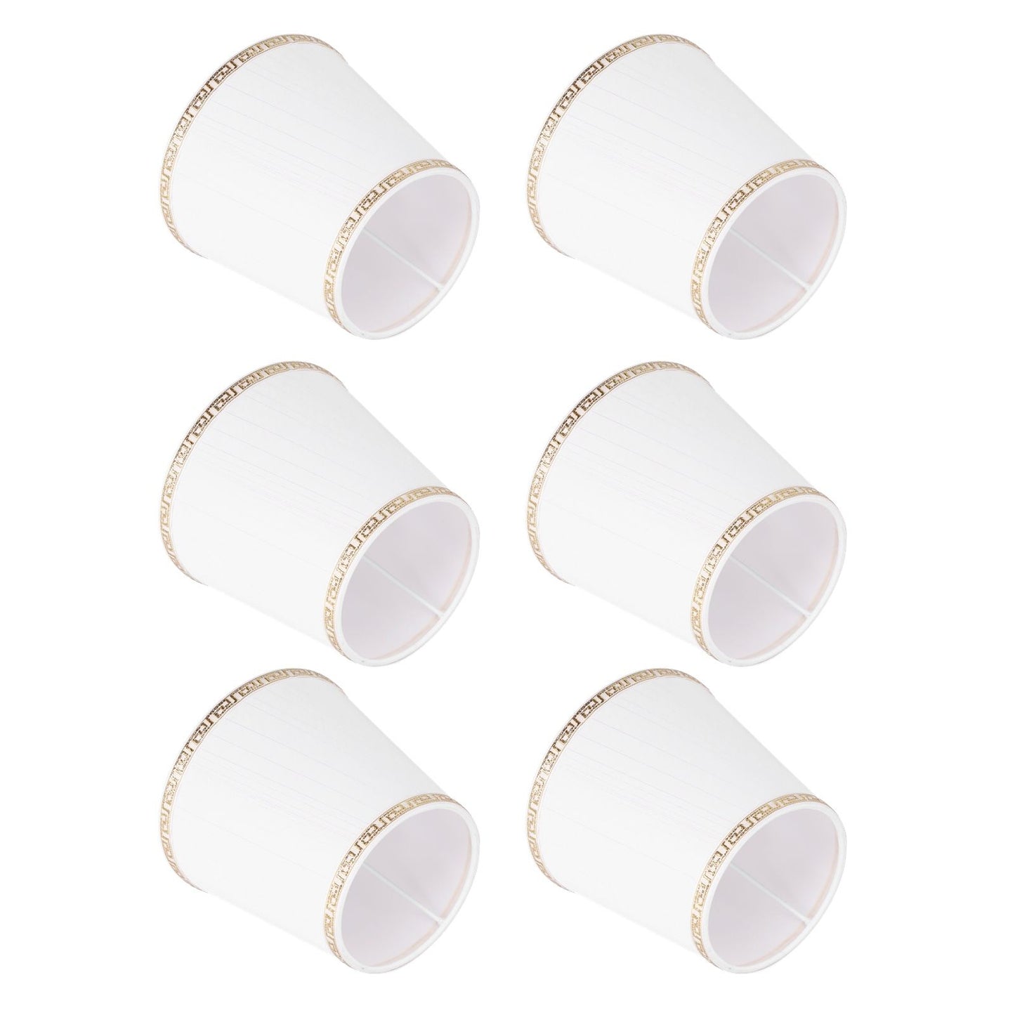 6Pcs European Style Lampshade Cover for Chandelier Wall Light W/E14 Interface Lamp Base Round Mouth Mount
