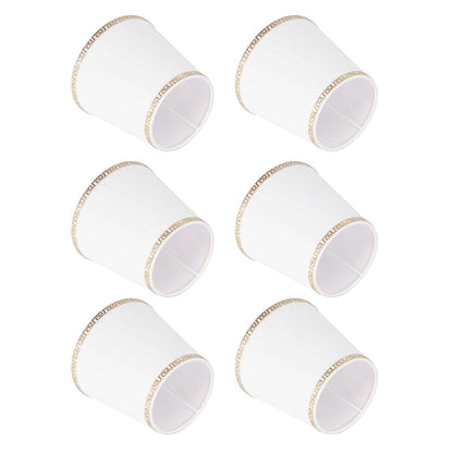 6Pcs European Style Lampshade Cover for Chandelier Wall Light W/E14 Interface Lamp Base Round Mouth Mount