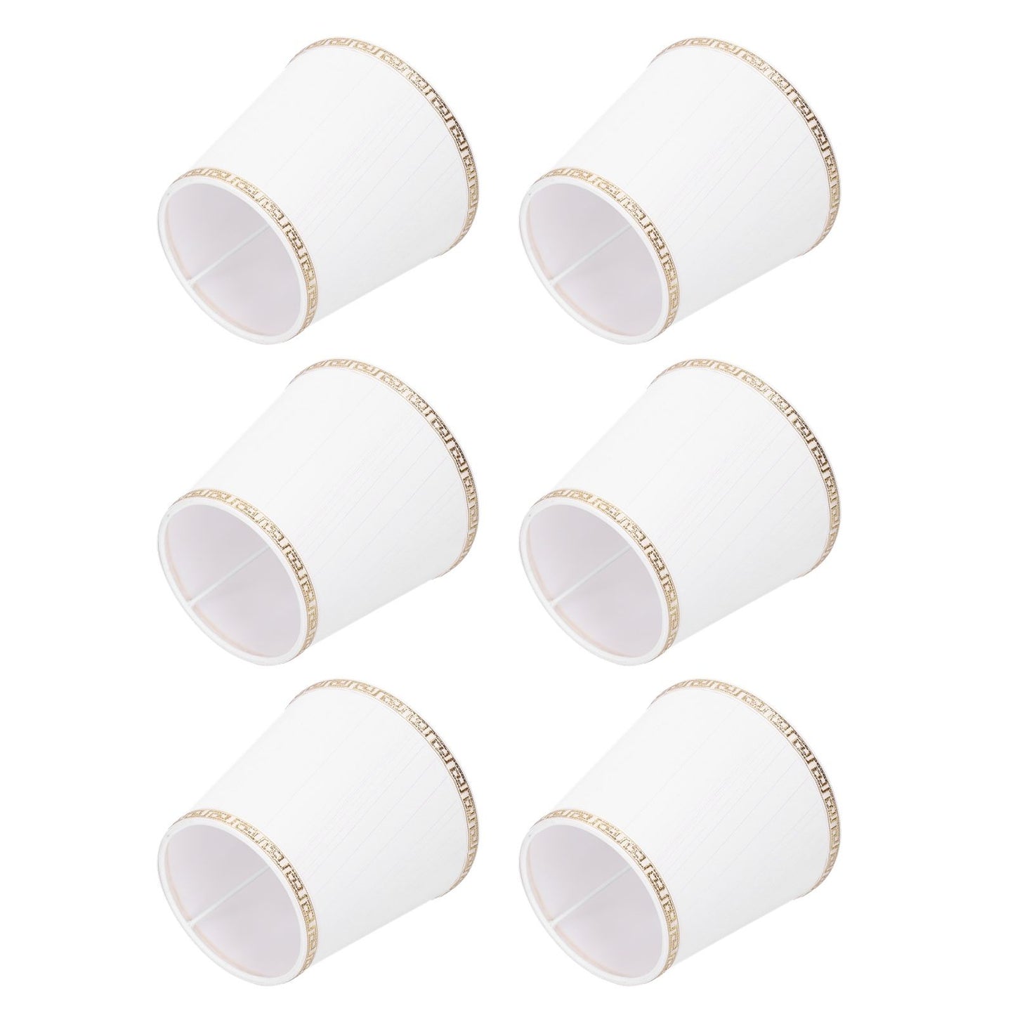 6Pcs European Style Lampshade Cover for Chandelier Wall Light W/E14 Interface Lamp Base Round Mouth Mount