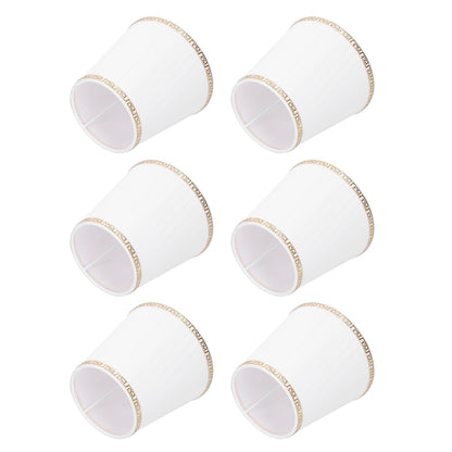 6Pcs European Style Lampshade Cover for Chandelier Wall Light W/E14 Interface Lamp Base Round Mouth Mount
