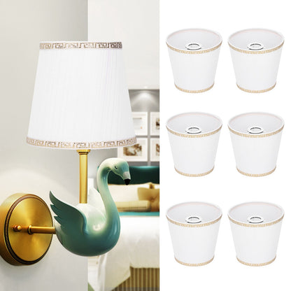 6Pcs European Style Lampshade Cover for Chandelier Wall Light W/E14 Interface Lamp Base Round Mouth Mount
